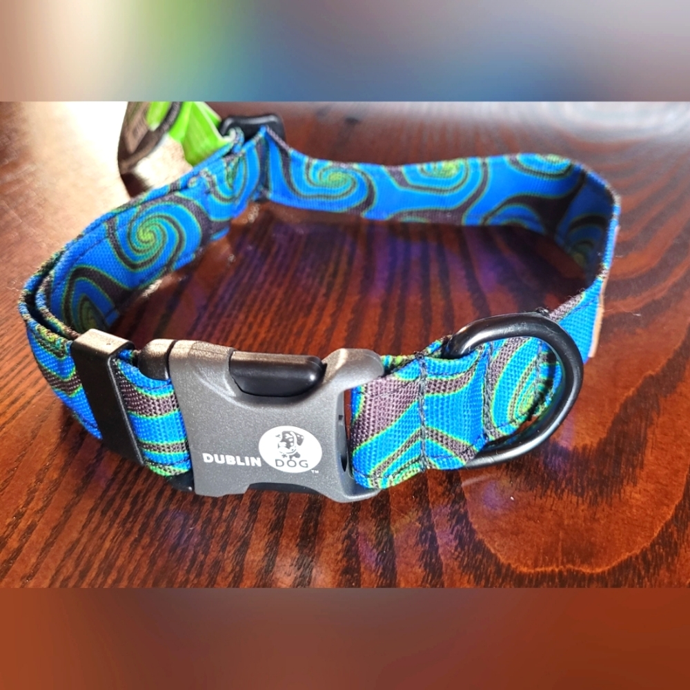 2 /$15  Dublin Dog Eco Lucks Dog Collar with Slide Buckle  Size M 12" - 20"